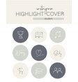 instagram highlight cover student vector image