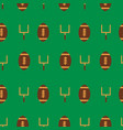 seamless pattern american football sports vector image vector image