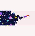 universe motivation banner with cosmos vector image vector image