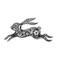 2023 year of rabbit with paper art cut white vector image
