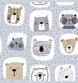 creative seamless pattern with cute hand drawn vector image