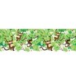 happy monkeys horizontal seamless pattern border vector image