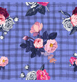 lovely floral seamless pattern with semi-colored vector image vector image
