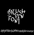 simple alphabet letters handdrawn grunge ink font vector image