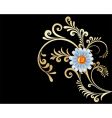 gold flowers background vector image