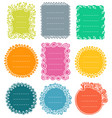 set doodle frames for bullet journal vector image vector image