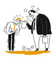 angry boss vector image vector image