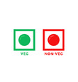 colorful veg and non-veg symbol vector image