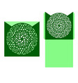 laser cut card template with mandala vector image vector image