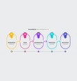 neon abstract 3d thin line infographic template vector image vector image