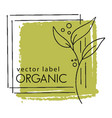 organic and natural product eco friendly label vector image vector image
