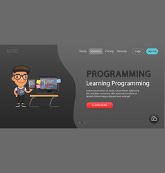 Computer programming coding testing debugging Vector Image