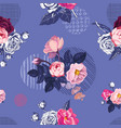 romantic natural seamless pattern with half vector image vector image