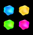 abstract glossy formless jelly color ice isolated vector image vector image