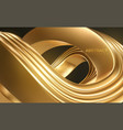 golden wave curvy gold shape vector image