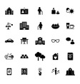 retirement community icons on white background vector image