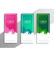 abstract three vertical banner with text space vector image