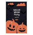 halloween party poster vector image vector image