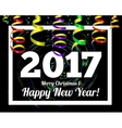 happy new year 2017 on a background of confetti vector image
