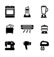 home appliance icons vector image