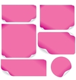 isolated pink paper sheets pack vector image vector image