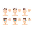men skin problem acne vector image