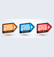 modern special offer label set vector image vector image