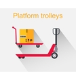 platform trolleys icon design style vector image