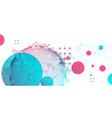 abstract sphere background with plexus effect 3d vector image vector image