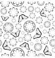 flowers and butterflies seamless vector image