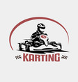 karting race symbol logo or emblem template vector image
