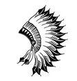 native american indian headdress graphic vector image