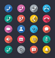 telephone simple color icons vector image vector image