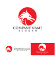dragon logo icon vector image vector image