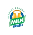 logo milk vector image