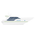 luxury yacht passenger cruise ship speed boat vector image vector image