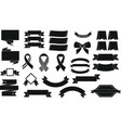 ribbon icon set simple style vector image