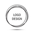 logo design hand drawn circle vector image vector image