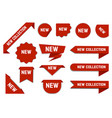 label tags and ribbons price stickers for banner vector image