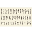 people sketch hand drawing vector image vector image