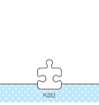 puzzle icon jigsaw logical game sign vector image