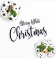 xmas card congratulations black lettering vector image vector image