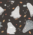 cute ghost boo holiday character seamless pattern vector image vector image