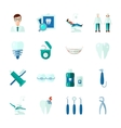 dental icons set vector image