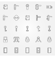 door lock icons vector image