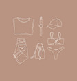 fashion woman vacation look clothes brown color vector image vector image