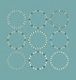 vintage and cute empty circle floral emblems set vector image vector image