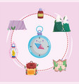 cute compass camping vector image vector image
