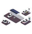 electromobile station set vector image