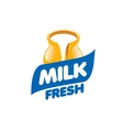 logo milk vector image